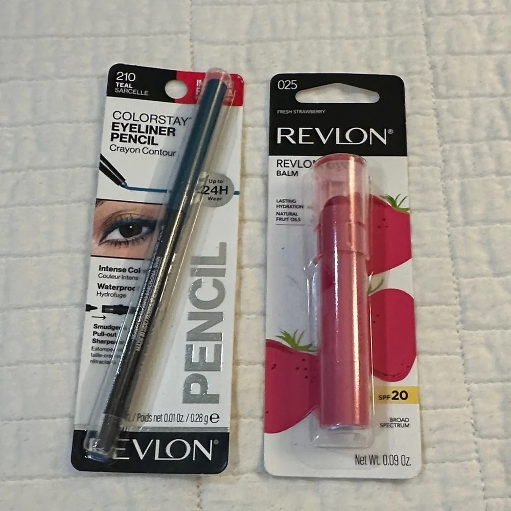 Revlon ColorStay Teal Eyeliner and Pink Balm Set Fresh Strawberry